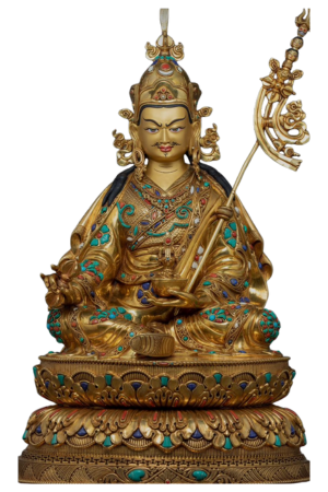 Guru Padmasambhava Rinpoche brass and bronze statue handcrafted in Bhutan
