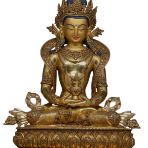 Buddha Amitayus Statue – Handcrafted in Brass & Bronze, Bhutan